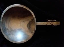 VINTAGE MARTON ADIRONDACK HAND CRAFTED WOOD OVAL BREAD BOWL HANDLED apx.9X8 USA