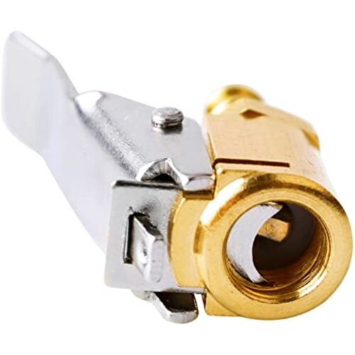 Tire Inflator Valve 5/16" Open Flow Air Chuck with Lock Connector Clamp 2 Pack - Picture 3 of 6