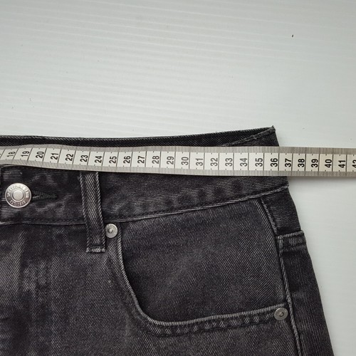 Sportsgirl Long Black Denim Skirt with Front Slit and Raw Hem Size 8 - Picture 10 of 11