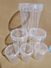 550ml Clear Plastic Tamper Proof Tubs and Lids Containers