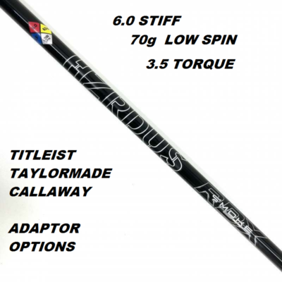HZRDUS SMOKE BLACK RDX 70g 6.0 STIFF DRIVER SHAFT TAYLORMADE