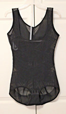 Shaping Bodysuit, Sheer, Color Black, Size XXXL, New without Tags