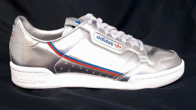 adidas continental 80 silver metallic