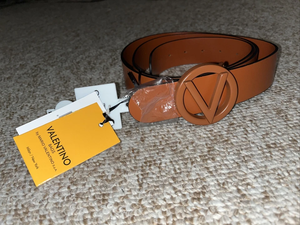 Mario Valentino Tonal V Logo Genuine Leather Size 44. 921 BM2071STN Cinnamon - Image 2 of 3