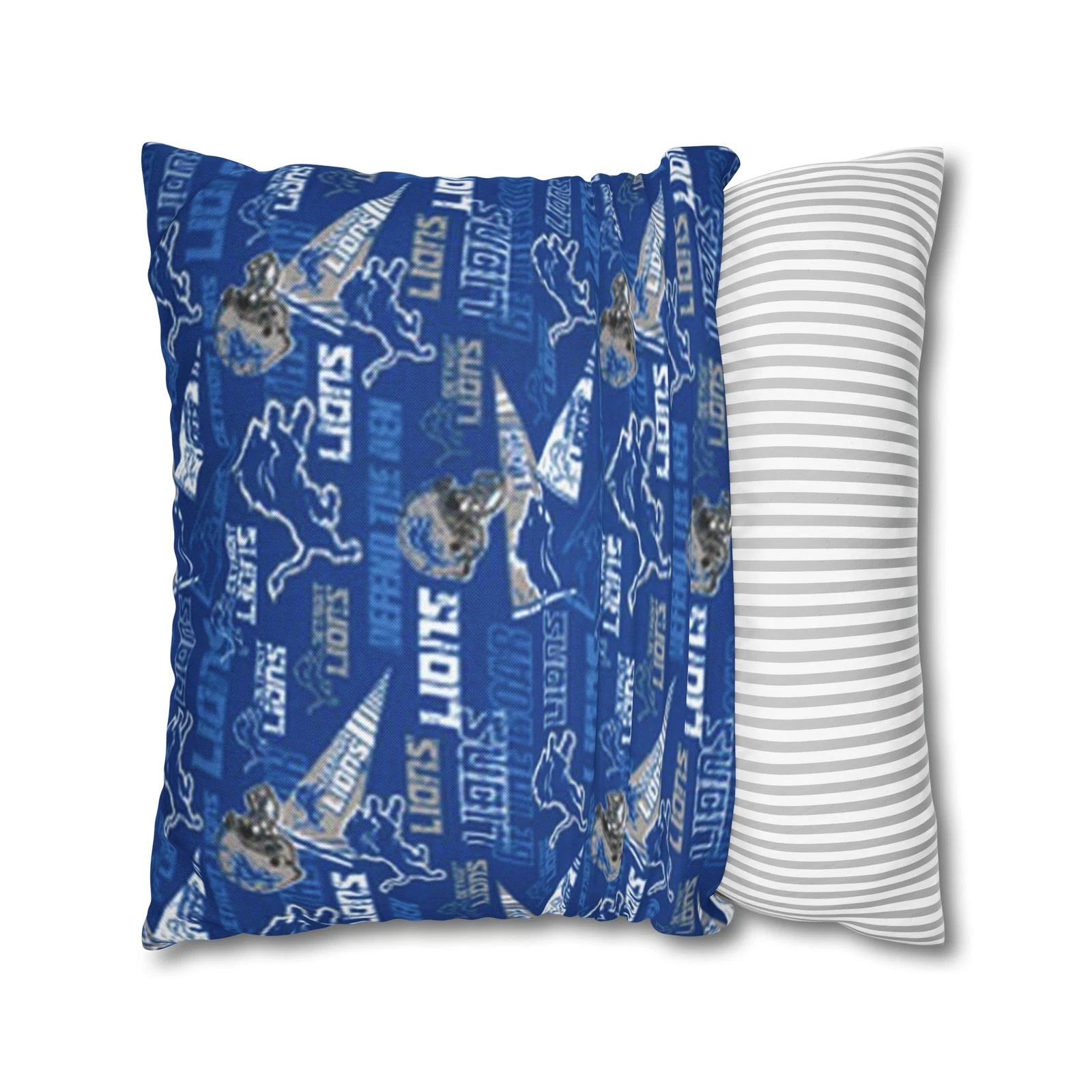Detroit Lions Spun Square Throw Pillowcase