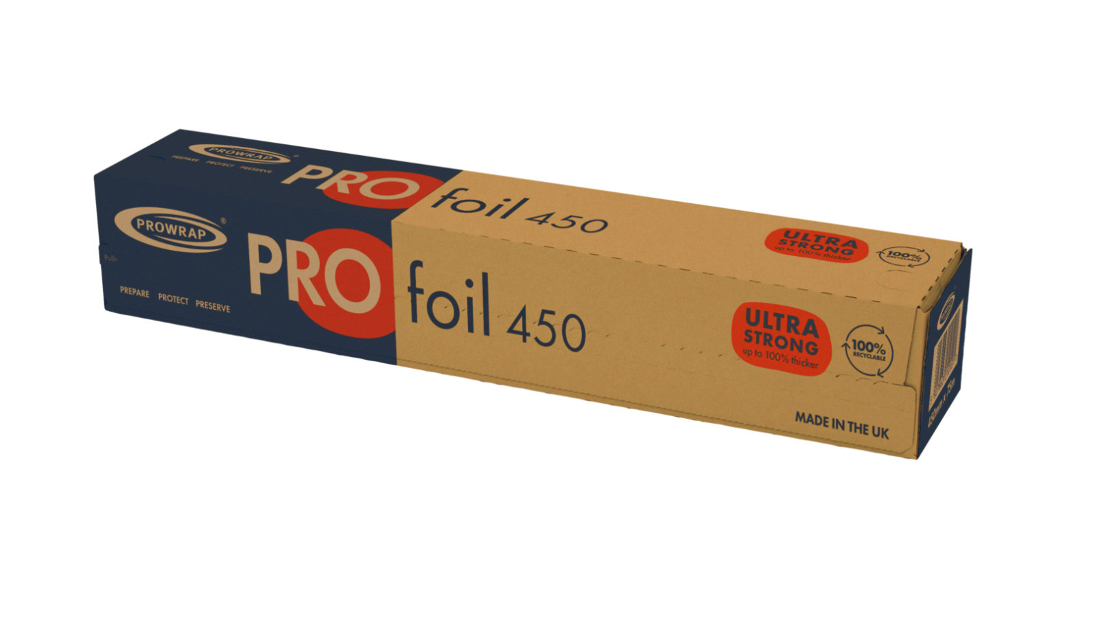Ultra Strong Heavy Duty Prowrap Aluminium Christmas Turkey Foil 450mm 75mtrs