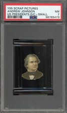 1888 Y95 Scrap Pictures Die-Cuts Small Andrew Johnson U.S. Presidents PSA 7