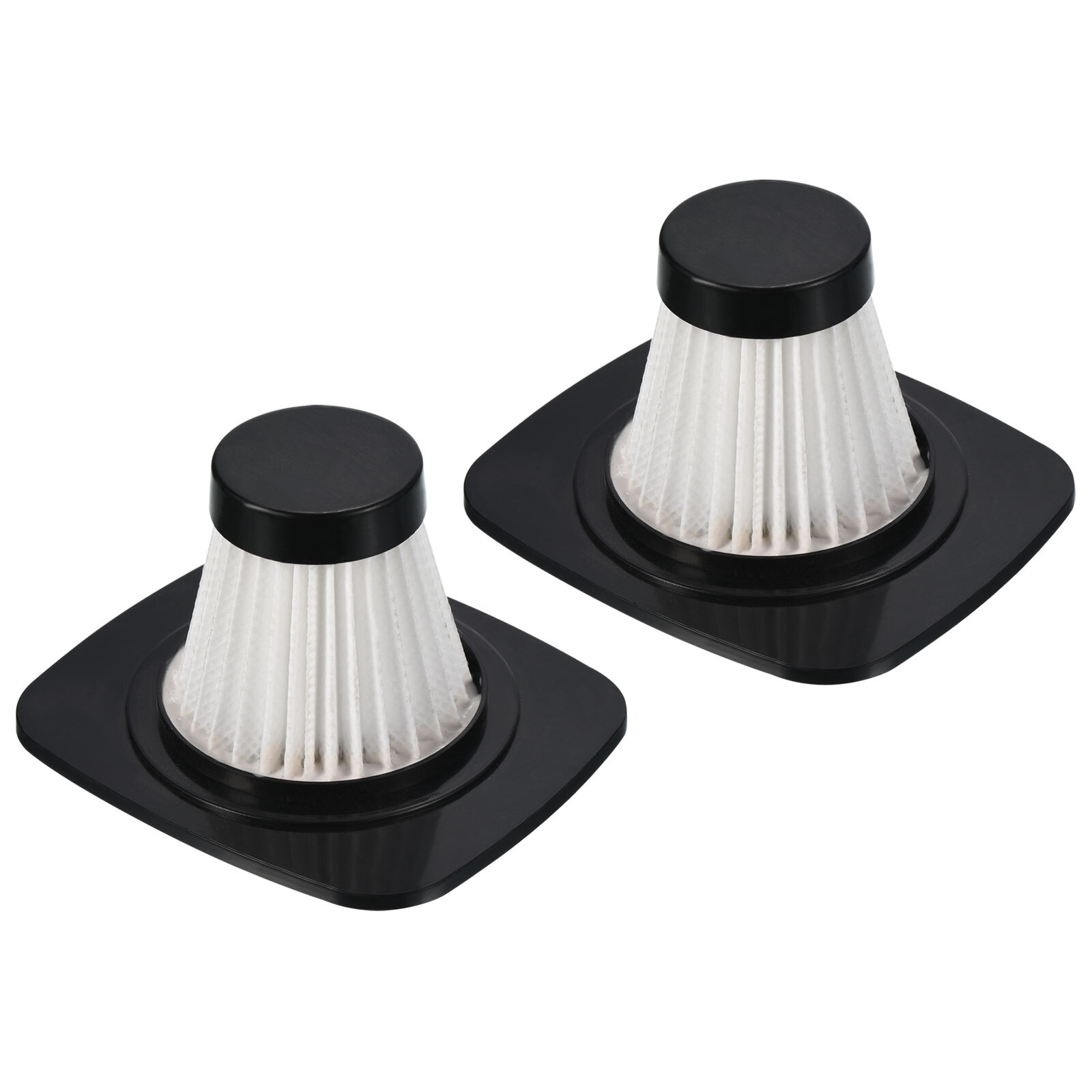 2Pcs 3.5x3.1-Inch Vacuum Cleaner Mesh Replacement Filters Black & White