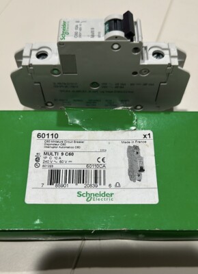 Schneiderw Electric 60110 Miniature Circuit Breaker Multi 9 C60 10A 240V 1-Pole