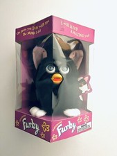 NIB Vintage Furby Model 70-800 Black Fur Green Eyes Tiger Electronics Sealed
