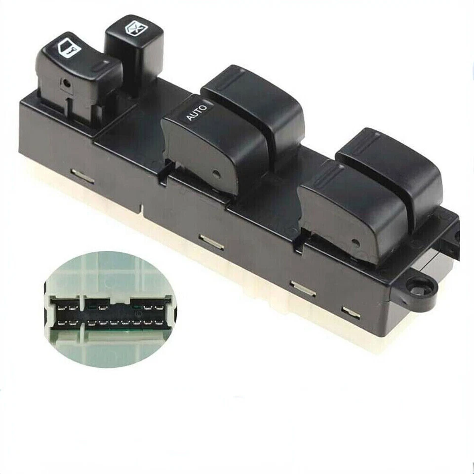 Interruptor de ventana eléctrica principal delantero izquierdo del lado del conductor para Nissan Sentra 2000-2006 EE. UU. Foto 2 de 4