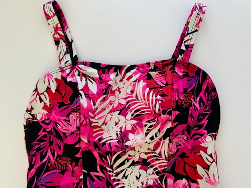 LADIES TUMMY CONTROL LOW LEG UK 12 SWIMSUIT / SWIMMING COSTUME - Picture 2 of 3