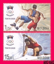 MOLDOVA 2021 Sport Olympics Japan TOKYO-2020 Wrestling Rowing Canoeing 2v MNH