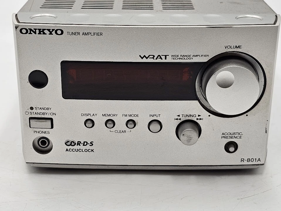 Onkyo R-801A Tuner Amplifier - Working, Cosmetic Wear, No Package - Image 4 of 4