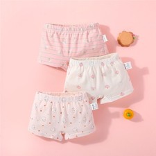3 Pack Girls Cotton Boyshorts Soft Breathable Kids Underwear Size 2-13 Years