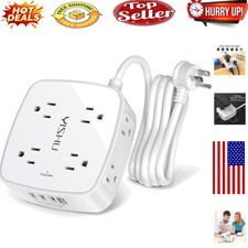 6Ft Surge Protector Power Strip with 8 Outlets  4 USB Ports