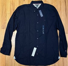 Tommy Hilfiger Long Sleeve Shirt Sz XL Classic Regular Fit Linen / Cotton NWT