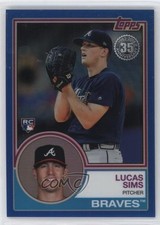 2018 Topps Silver Pack 1983 Design Chrome Series 2 Blue /150 Lucas Sims #60 3q5