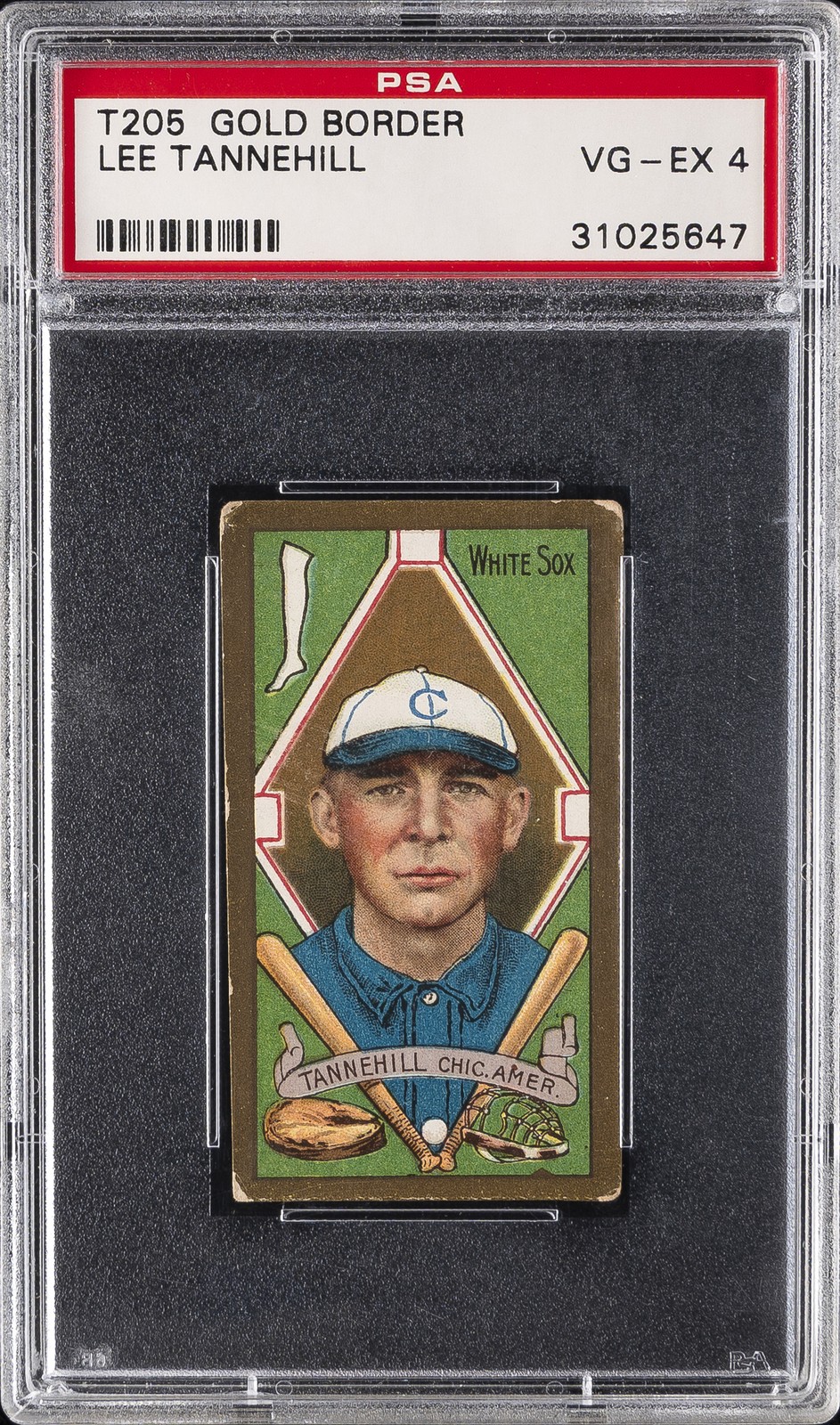 1911 T205 GOLD BORDER LEE TANNEHILL PSA 4