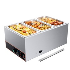 Uimoso Commercial Food Warmer Buffet Bain Marie 1500W Steam Table with Cord