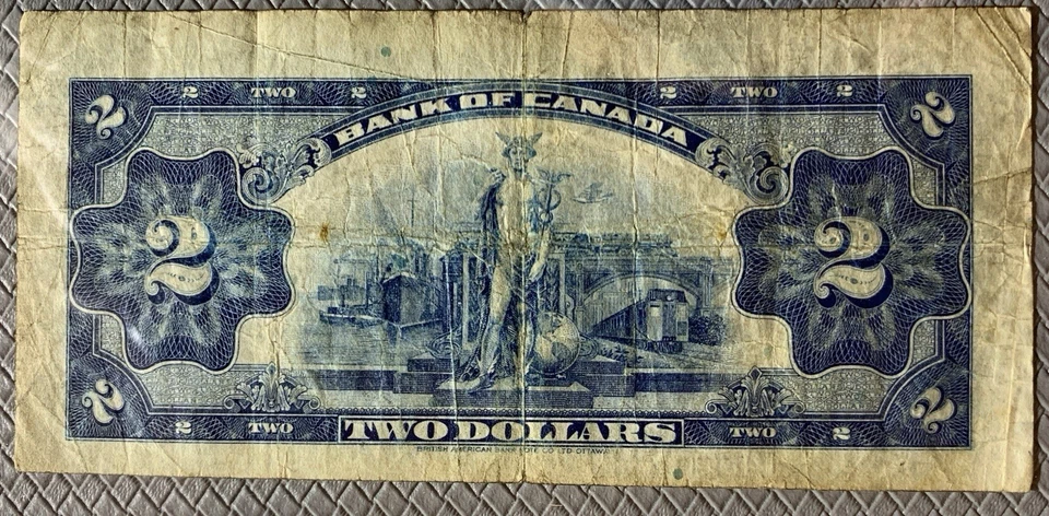 $2 1935 Bank of Canada Note BC-3 - Circulated - Image 2 of 2