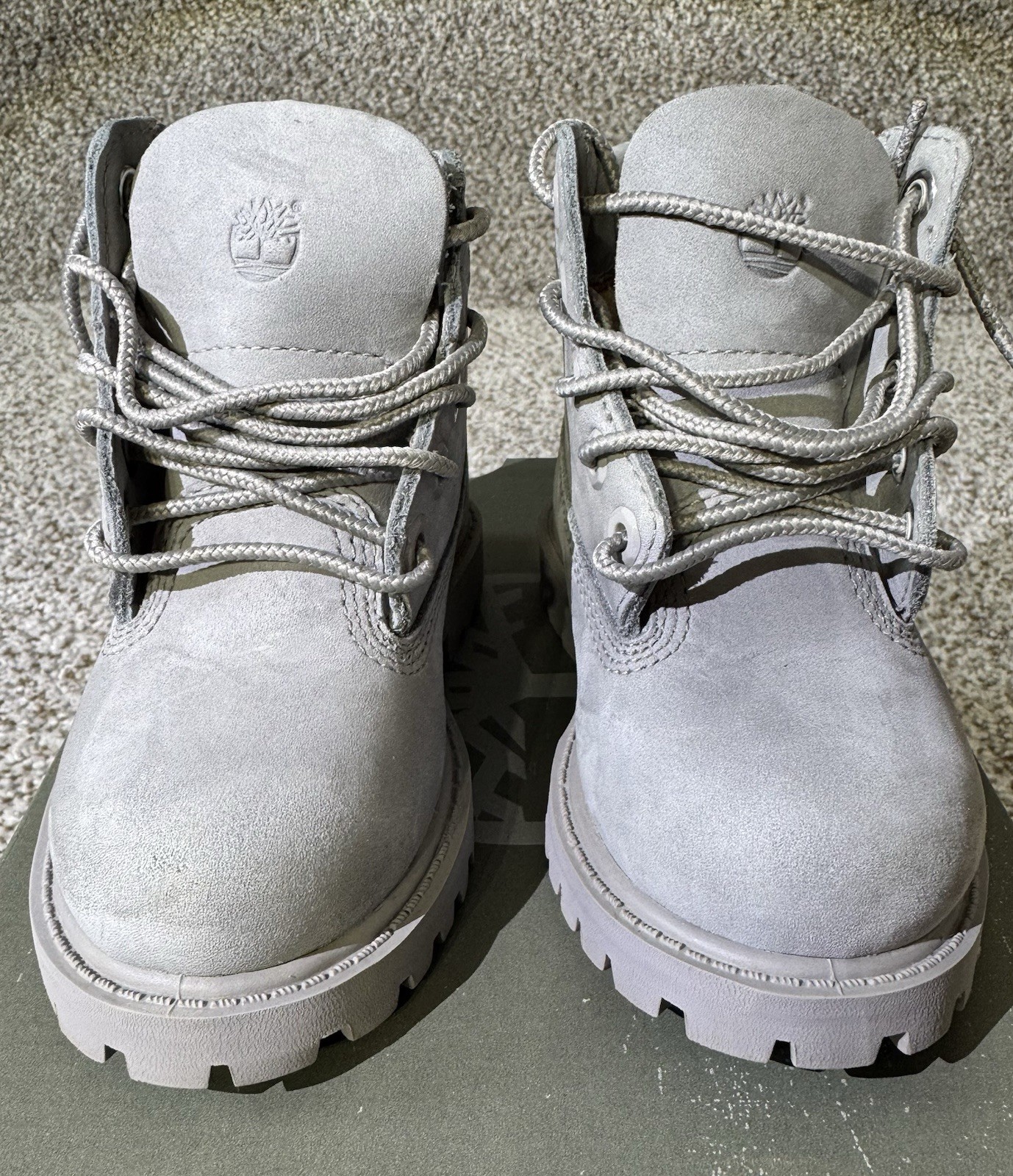 Timberland 6&rdquo; Premium Waterproof Grey Nubuck Baby Toddler Boots Classic