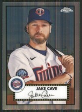 2021 Topps Chrome Platinum Anniversary #345 Jake Cave Minnesota Twins 3392