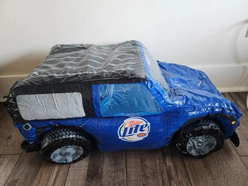 Vintage Miller Lite Beer Jeep Inflatable 2007 Blow up