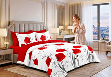 SHEET KING -6 PCS 4 Pillows cases 20"" 35 50 90 CM 1 Fitted Sheet'78''' 80