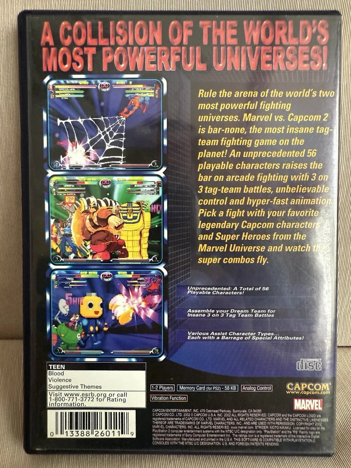 PS2 Marvel VS Capcom 2 COMPLETE - Image 2 of 3