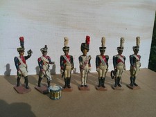Ballada, Napoleonic French Guards musicians lot of 7 vintage lead 54mm figures