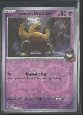 Team Rocket's Drowzee 079/182 Reverse Holo - SV10: Destined Rivals - NM
