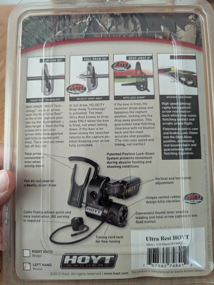 Hoyt Ultra Rest -- Left Hand -- Blue -- New!! - Image 3 of 3