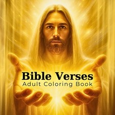Jesus Bible Verses Adult Coloring Book: Inspirational Christian Scripture with B