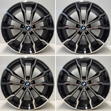 Genuine BMW X3 X4 699M 20” Alloy Wheel Set Refurbished Black D/Cut G01 G02