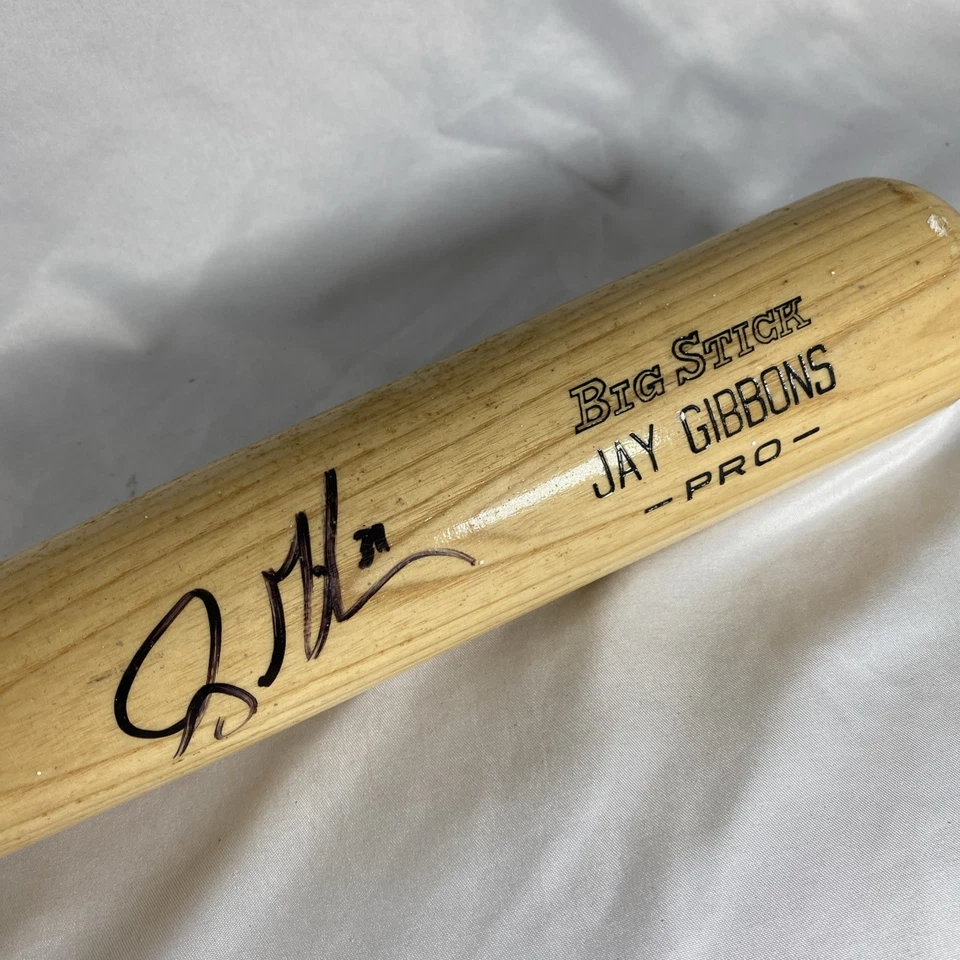 Bate de béisbol autografiado por Jay Gibbons Baltimore Orioles Rawlings Foto 2 de 4