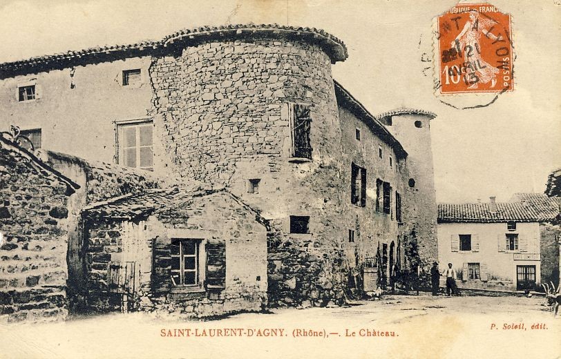 Old postcard 69 Rhône Saint Laurent D'Agny Le Château 1913 (12105)
