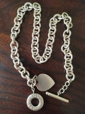 Vintage Tiffany & Co Heart Tag Toggle Necklace 2003