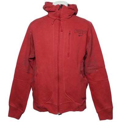Nike Air, Kapuzenpullover, Größe: L, Rot, Baumwolle/Polyester, Einfarbig #nrC