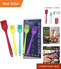 600 Heat Resistant BPA Free Silicone Basting Brush Set - Multicolor Elegance