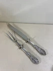 Sterling Silver Reed & Barton Florentine Lace Carving 13 5/8" Knife & 11" Fork