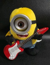 Minion Rock N Roll Stuart Despicable Me 10" Animated Singing Plush Toy Works 