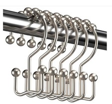Titanker Shower Curtain Hooks Rings, Rust Resistant Metal Double Glide Shower,,