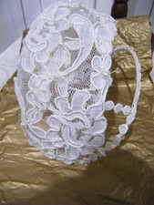 NEW LUXURY UNIQUE WEDDING BRIDAL WHITE FLORAL,PEARLS HEADPIECE, HEADBAND, COMB