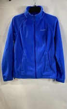 Columbia Women's Benton Springs Fleece Jacket Blue Full Zip Mock Neck Size M