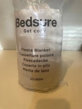 BEDSURE GET COZY FLEECE THROW BLANKET 50 x 60 OXFORD TAN Brand New