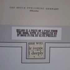 From Here To The Great Unknown 1st  hardback with underlined word by Elvis. COA