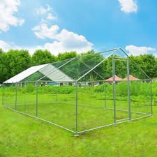 20x13 ft Large Metal Chicken Coop Run Cage Dog Cage Fence Outdoor Kennel Playpen