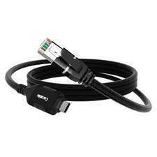 USB to Ethernet Cable 1 FT, USB to RJ45 Nylon Braided Cord, Gigabit Directly ...