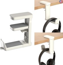 Headphone Hook - Adjustable Clamp-on Headphone Holder, Under Desk Gaming